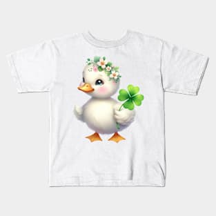 Clover Chicken St Patricks Day Kids T-Shirt